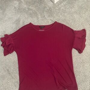 Banana Republic Burgundy Short Sleeve Top